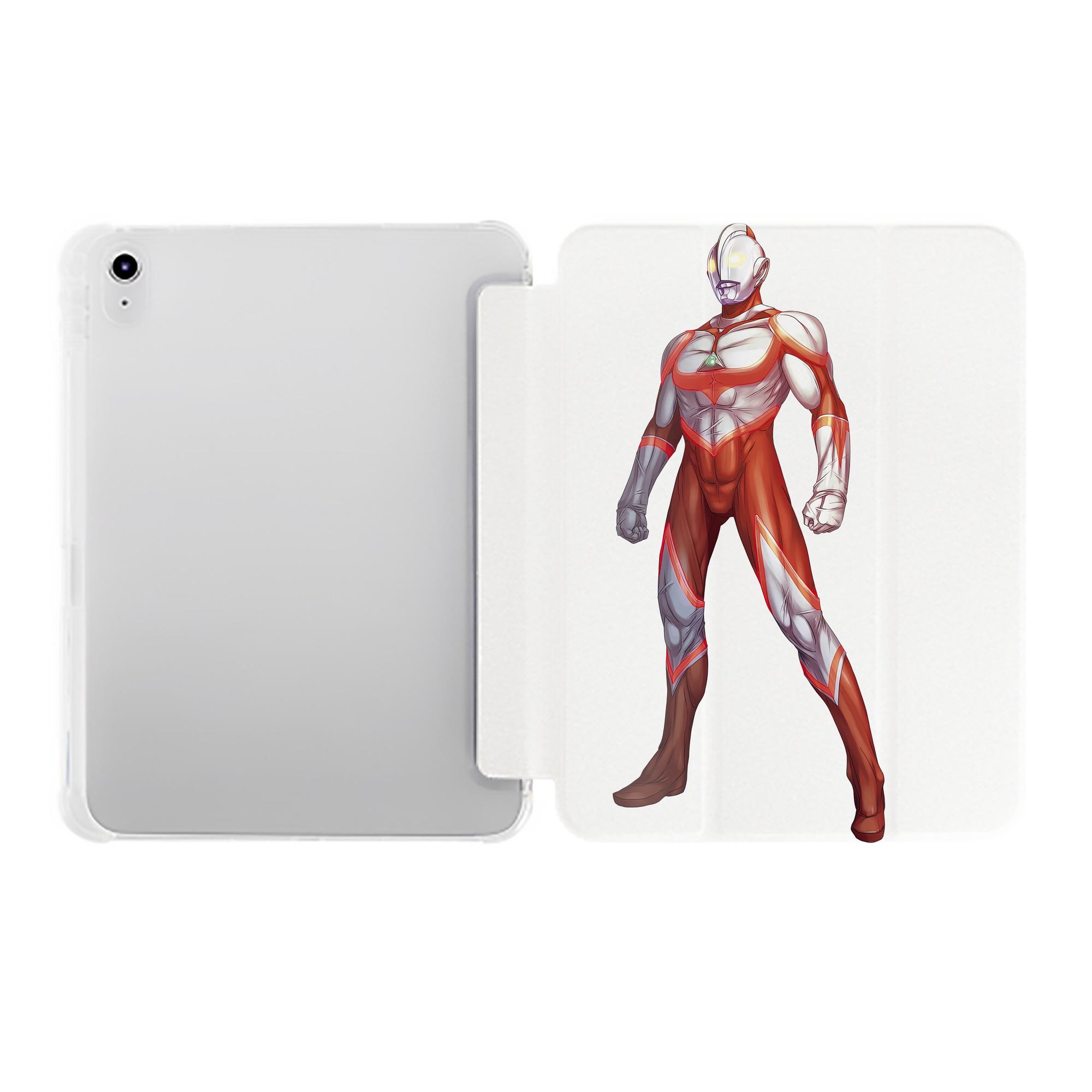 （画像用） ウルトラマン Ultraman IPad ケース ペン収納付き 三つ折りスタンド PUレザー×シリコン 対応機種9.5/10.5/10.9インチ